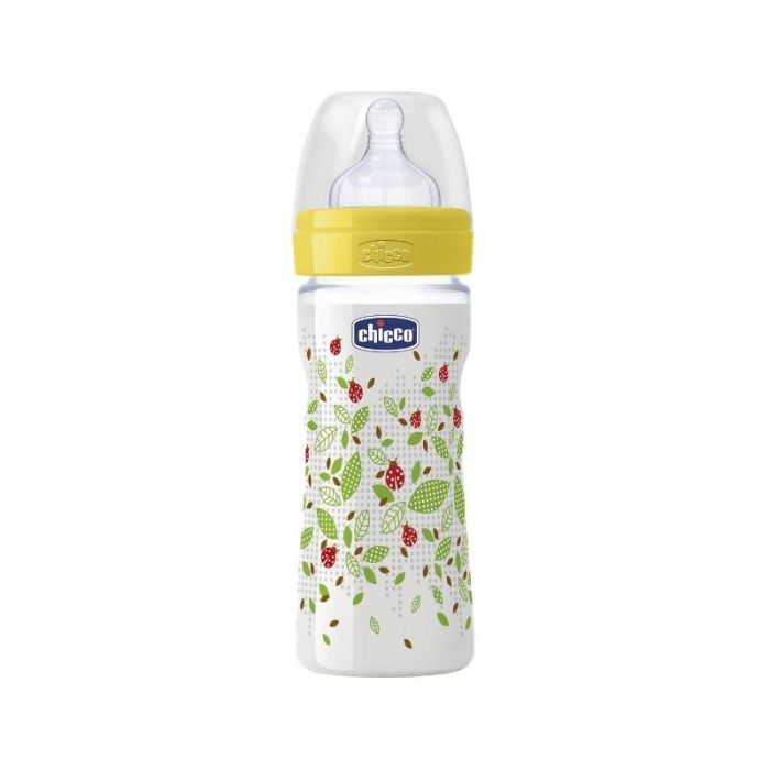 CHICCO Well Being Μπιμπερό Πλαστικό, Θηλή Σιλικόνης, 250ml