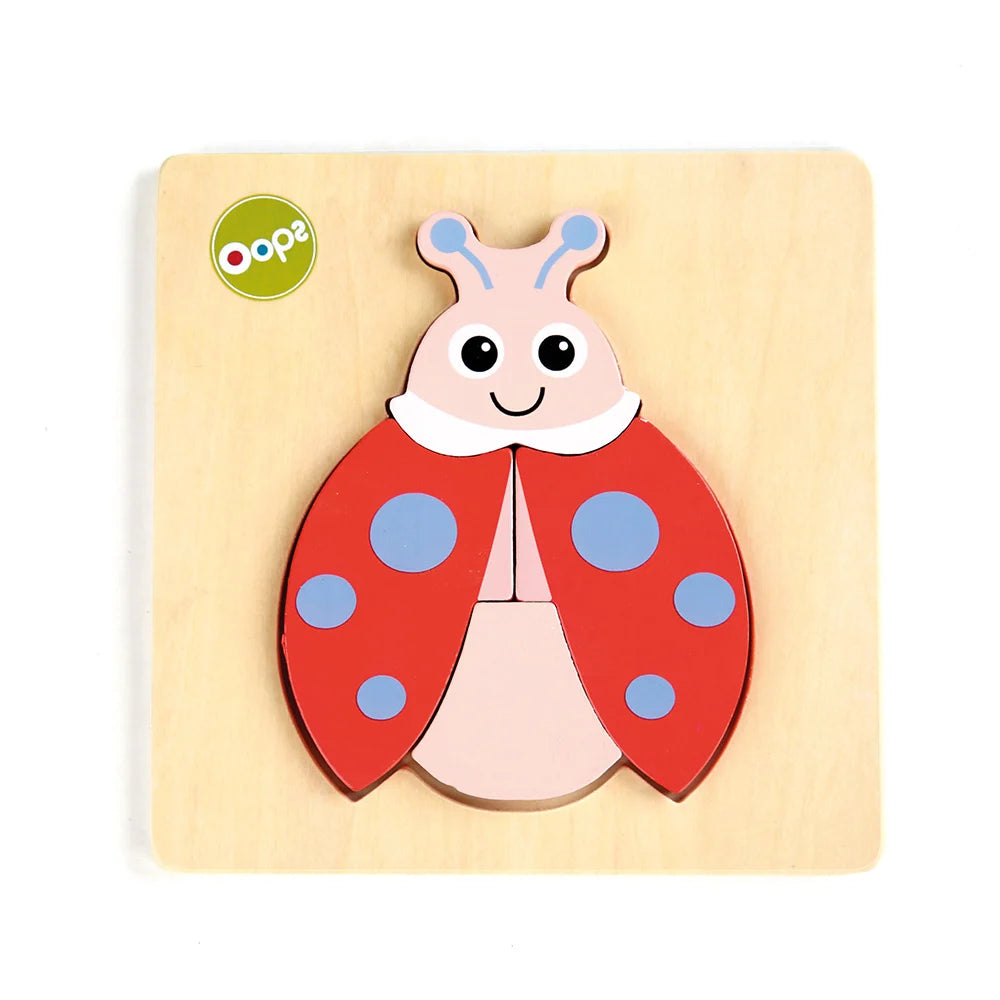 OOPS Build & Match 3D Puzzle Ξύλινο Παιδικό Παιχνίδι Παζλ, 1τμχ