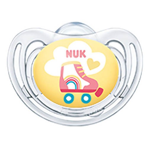 NUK Freestyle πιπίλα σιλικόνης με θήκη 6-18 m, 1 τμχ