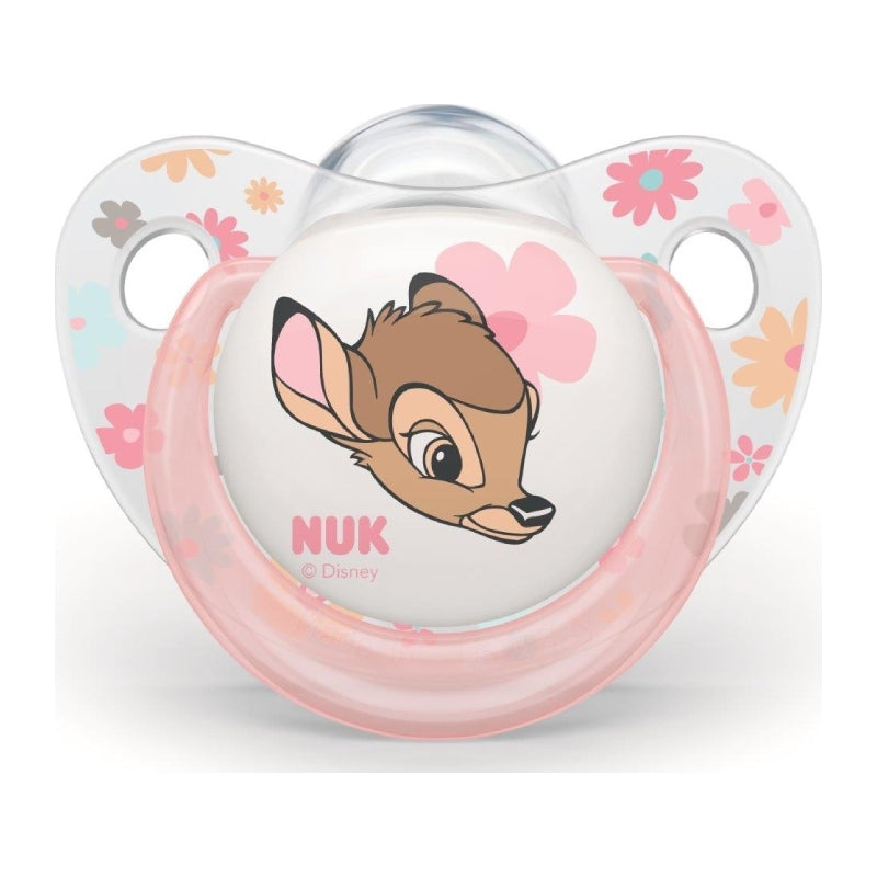 NUK Disney Bambi ορθοδοντικη πιπίλα σιλικόνης με θήκη 0-6 m , 1 τμχ