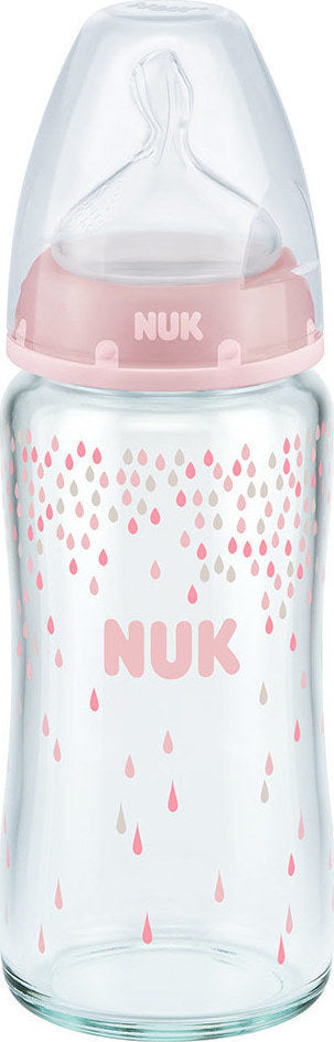 NUK First Choise LATEXμπουκάλι γυάλινο μεγάλο 0-6 m