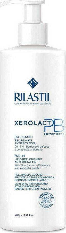 RILASTIL Xerolact PB Balm, Βάλσαμο Προσώπου & Σώματος Αναπλήρωσης Λιπιδίων 400ml.+ Δώρο Xerolact Cleansing Oil 200 ml