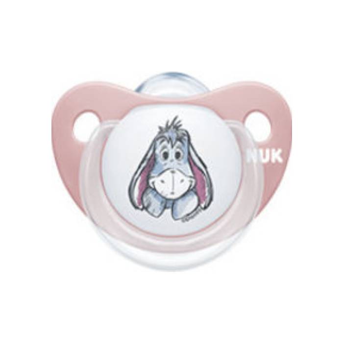 NUK Trendline Winnie πιπίλα σιλικόνης με θήκη 6-18m, 1 τμχ
