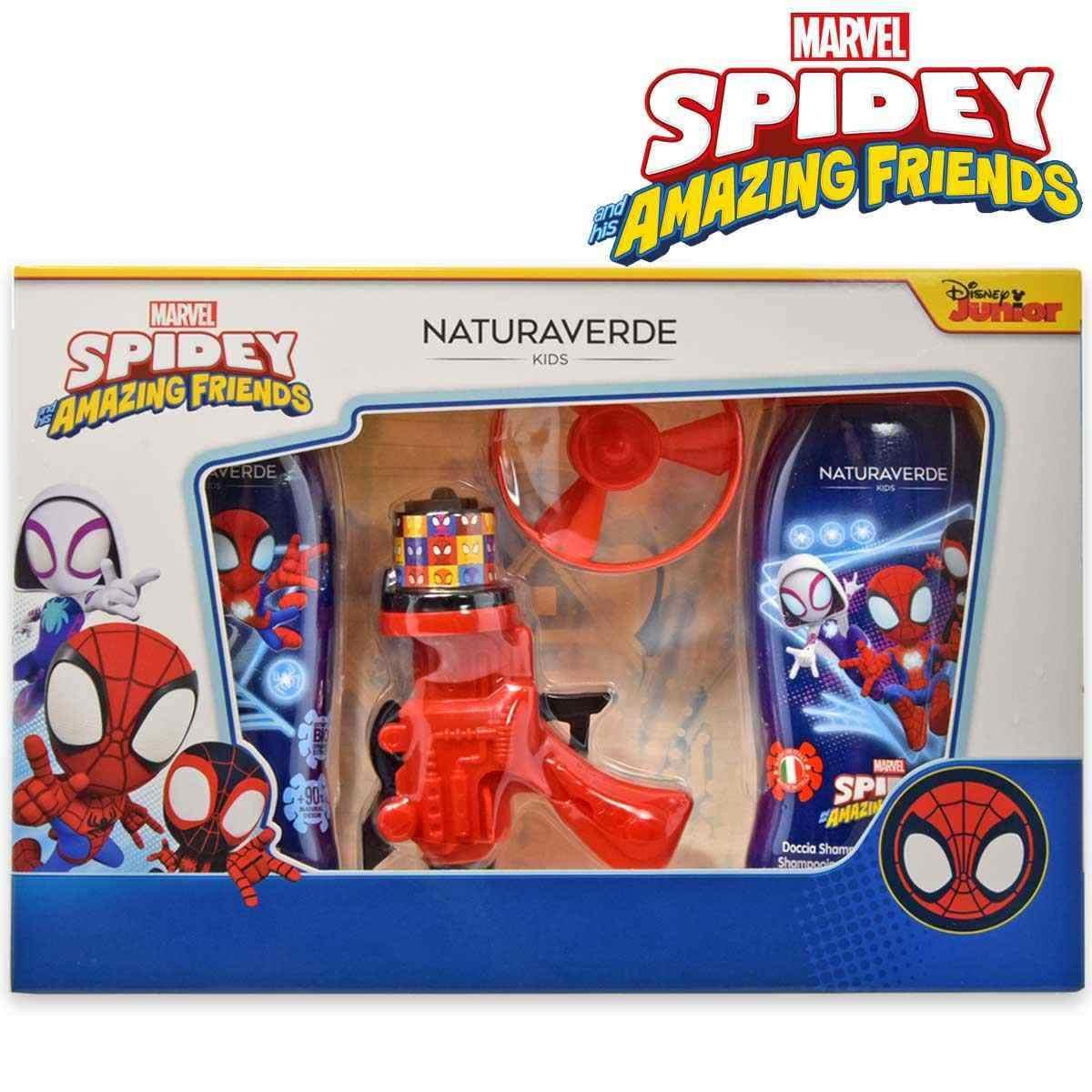 NATURA VERDE Spiderman νεροπίστολο+αφρόλουτρο 250ml +σαμπουαν 250 ml