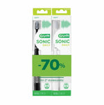 GUM Sonic Daily Soft Ηλεκτρική Οδοντόβουρτσα Μπαταρίας Μαύρη + Άσπρη 2τμχ Προσφορά -70% στη 2η Συσκευάσια