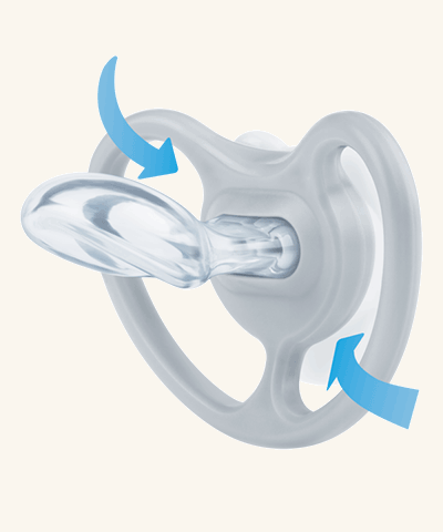 NUK Space Ζωάκια ορθοδοντική πιπίλα σιλικόνης με θήκη 0-6 m , 1 τμχ