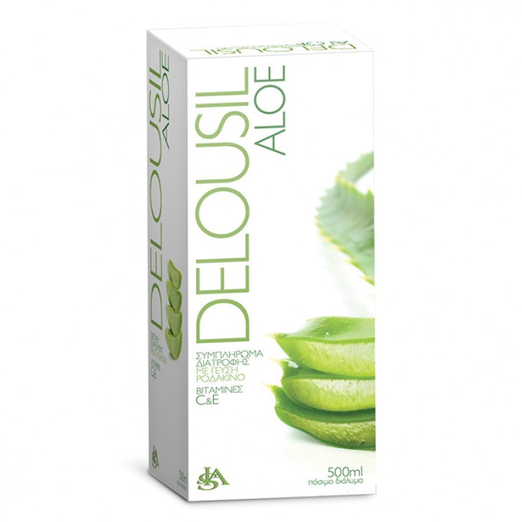 SJA DELOUSIL Aloe Συμπλήρωμα Διατροφής με βάση την Aloe Vera & Σύμπλεγμα Βιταμινών C & E