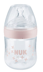 NUK Nature Sense P.P. πλαστικόΜπιμπερό Θηλή Σιλικόνης ΡΟΖ 150ml