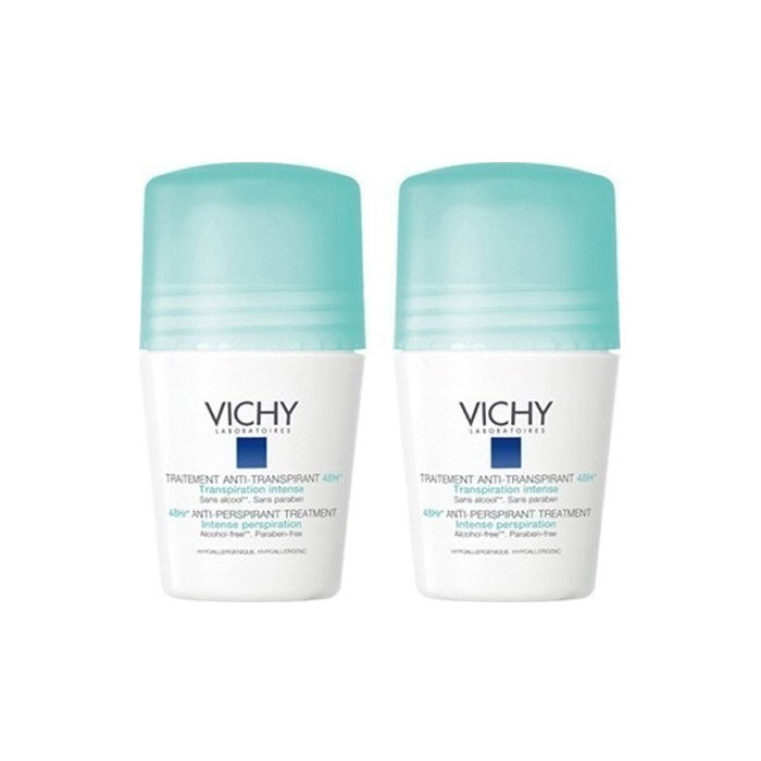 VICHY Αντιδιαπνευστικό Roll-On 48h 50mlx2
