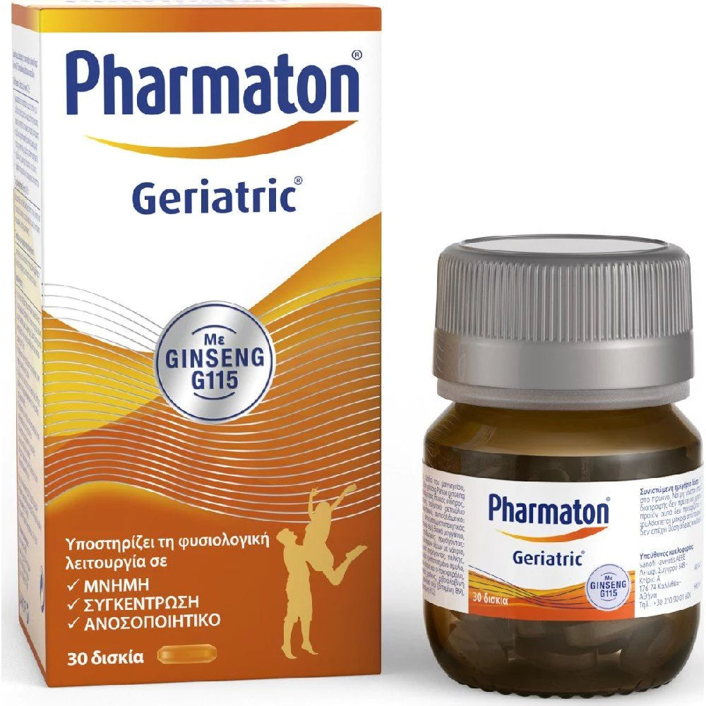 PHARMATON Geriatric με Ginseng G115 30 ταμπλέτες