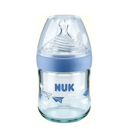 NUK Nature Sense Γυάλινο Μπιμπερό Θηλή Σιλικόνης 120ml