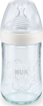 NUK Nature Sense ΓυάλινοΜπιμπερό Θηλή Σιλικόνης 240ml