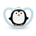 NUK Space Ζωάκια ορθοδοντική πιπίλα σιλικόνης με θήκη 0-6 m , 1 τμχ