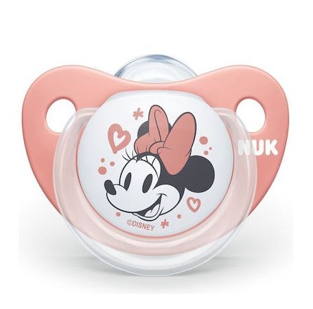 NUK Disney Mickey πιπίλα σιλικόνης με θήκη 0-6 m, 1 τμχ