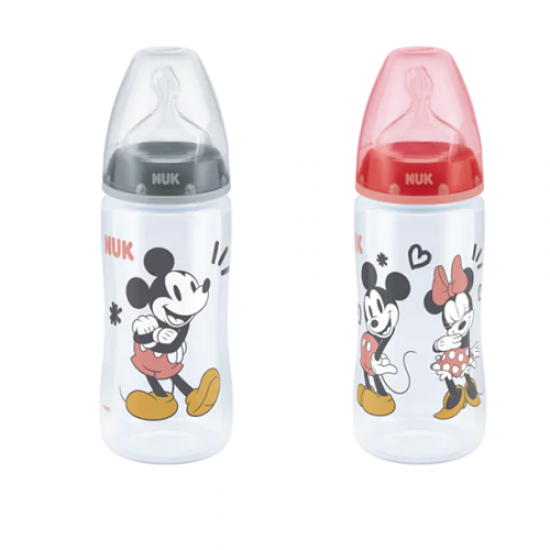 NUK First Choice Disney Mickey Bottle Μπιμπερό πλαστικό με Δείκτη Ελέγχου Θερμοκρασίας 6-18m 300ml