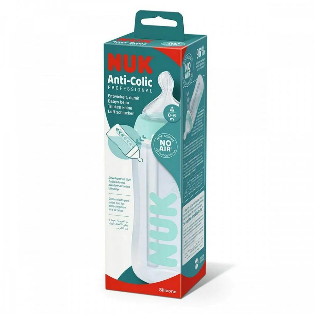 NUK Anti-colic Professional Μπιμπερό Πλαστικο Κατά των Κολικών 0-6m 300 ml με Δείκτη Ελέγχου Θερμοκρασίας, 1τμχ
