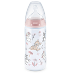 NUK Disney Bambi Classics First Choice Plus Μπιμπερό με Θηλή Σιλικόνης 6-18m ροζ, 300ml