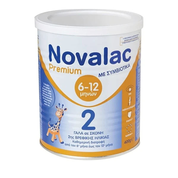 NOVALAC Premium 2 Γάλα 2ης Βρεφικής Ηλικίας από τον 6ο Μήνα έως τον 12ο Μήνα 400gr
