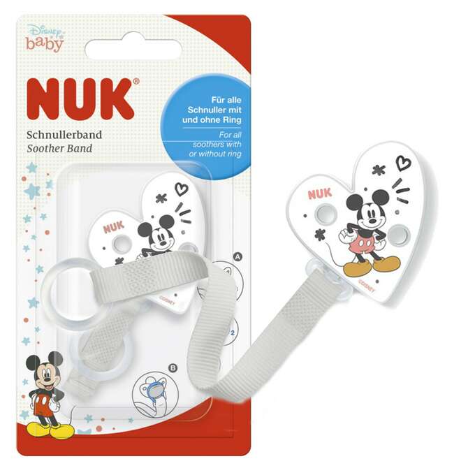 NUK Disney Mickey Κορδέλα Πιπίλας, 1τεμ