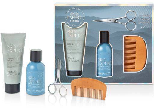 Σετ δώρου SHINE AND BEAUTY Skin Expert Beard 100ml Beard Oil + 100ml Beard Wash + Χτένι + Ψαλίδι
