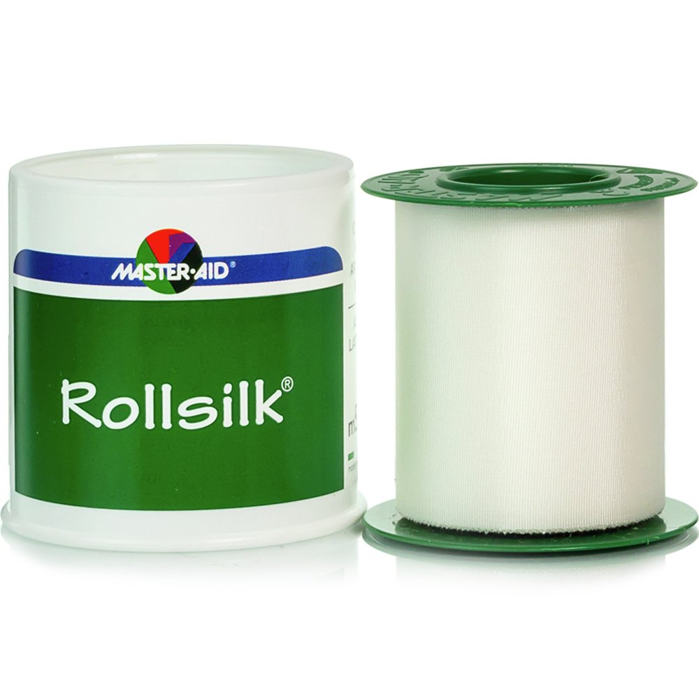 MASTER AID Rollsilk Αυτοκόλλητη Ταινία Επίδεσμου 5m x 5cm 1 Τεμάχιο