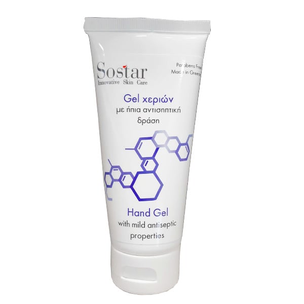 SOSTAR Gel Χεριών Με Ήπια Αντισηπτική Δράση, 75ml