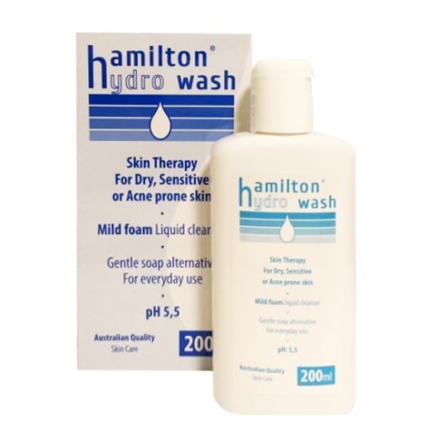 HAMILTON Hydro Wash Mild Foam Liquid Cleanser pH5,5 Μη Λιπαρή, Ενυδατική Λοσιόν Καθαρισμού για Όλη την Οικογένεια, 200ml