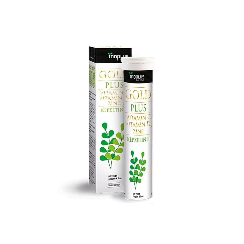 INOPLUS Gold Plus Συμπλήρωμα Διατροφής για το Ανοσοποιητικό 20 αναβράζοντα δισκία + Vitamin C 500 mg 20 αναβράζοντα δισκία