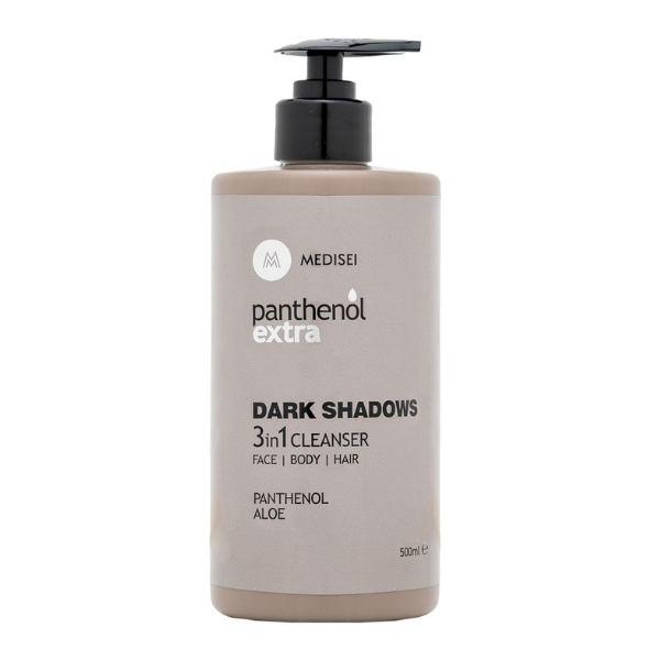 Panthenol Extra Dark Shadows 3in1 Ανδρικό Καθαριστικό για Πρόσωπο, Σώμα & Μαλλιά, 500ml
