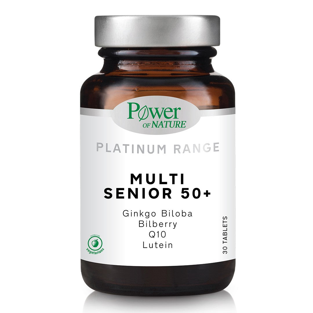 POWER HEALTH Classics Platinum Multi Senior 50+ με Ginkgo biloba Bilberry Q10 Lutein 30caps