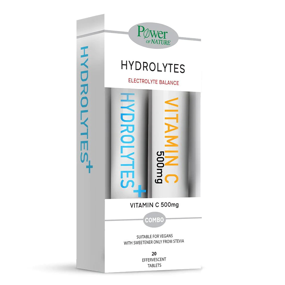 POWER HEALTH Hydrolytes Stevia 20 eff tabs & Vitamin C 500 mg 20 eff tabs