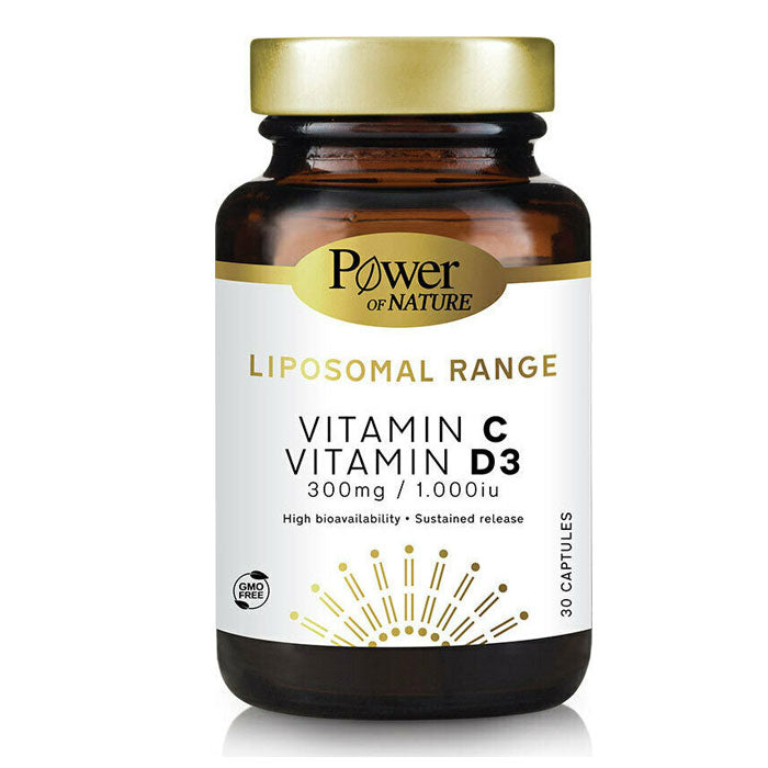 POWER HEALTH Liposomal Range Vitamin C 300mg & Vitamin D3 1000iu 30 κάψουλες