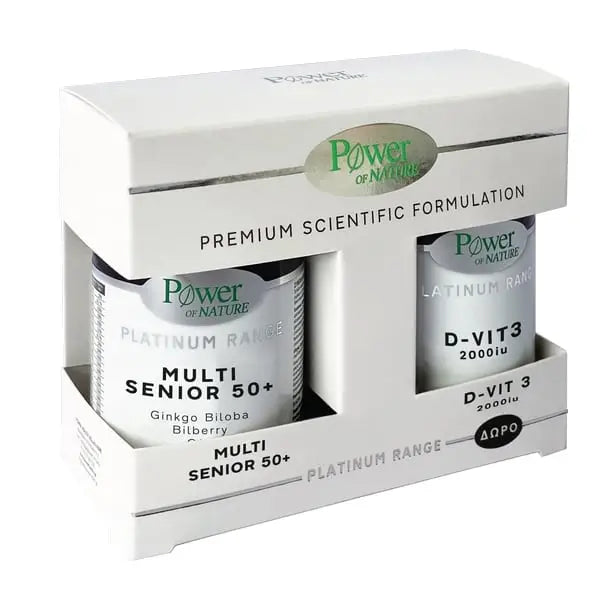 POWER HEALTH Platinum Range Multi Senior 50+ 30 δισκία & Δώρο D-Vit3 2000 IU 20 δισκία