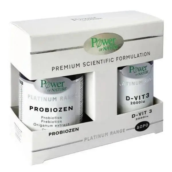 POWER HEALTH Platinum Range Probiozen Προβιοτικά 15 δισκία & Δώρο Βιταμίνη D3 2000 IU 20 δισκία