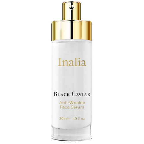 INALIA Black Caviar Anti-Wrinkle Face Serum, αντιρυτιδικός ορός προσώπου με εκχύλισμα χαβιαριού 30ml