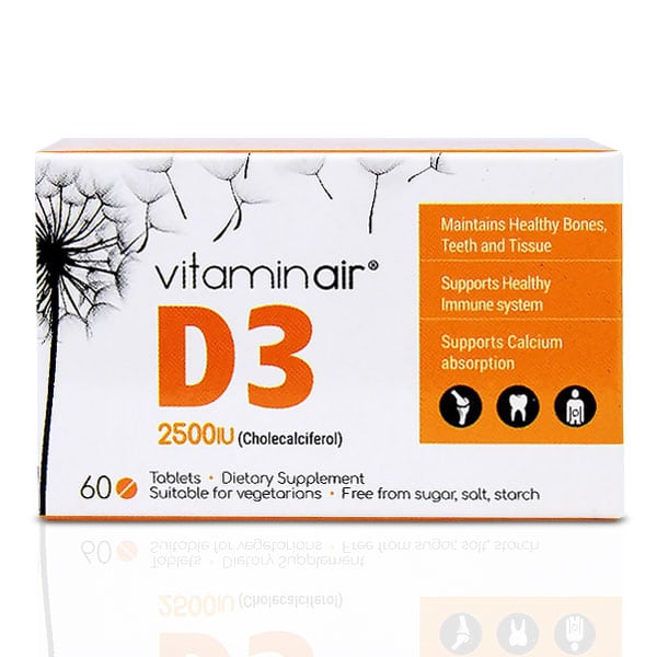 MEDICAIR Vitaminair D3 2500iu 60 Δισκία