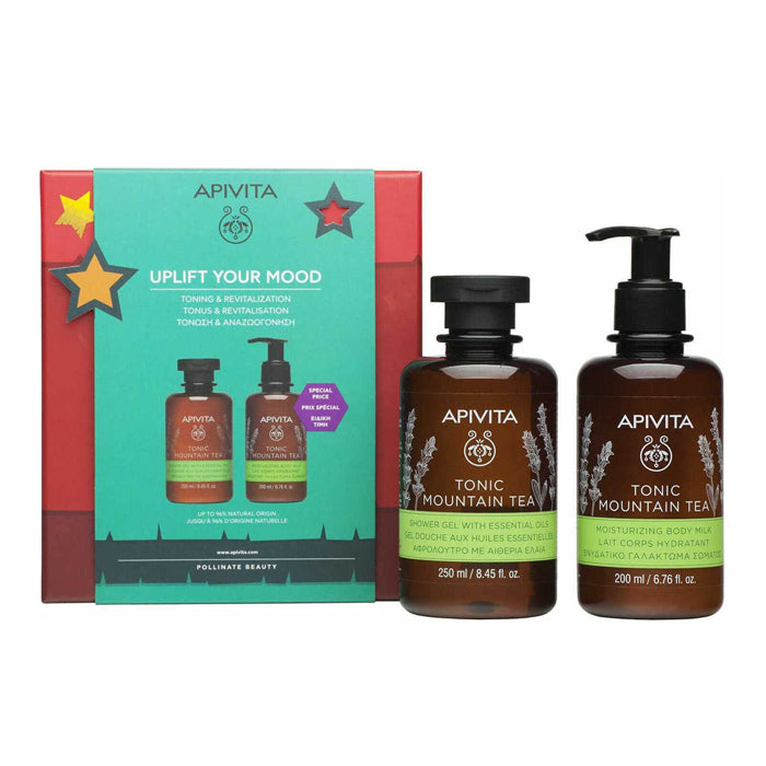 APIVITA Set Uplift Your Mood Tonic Mountain Tea Αφρόλουτρο 250ml + Tonic Mountain Tea Γαλάκτωμα Σώματος 200ml