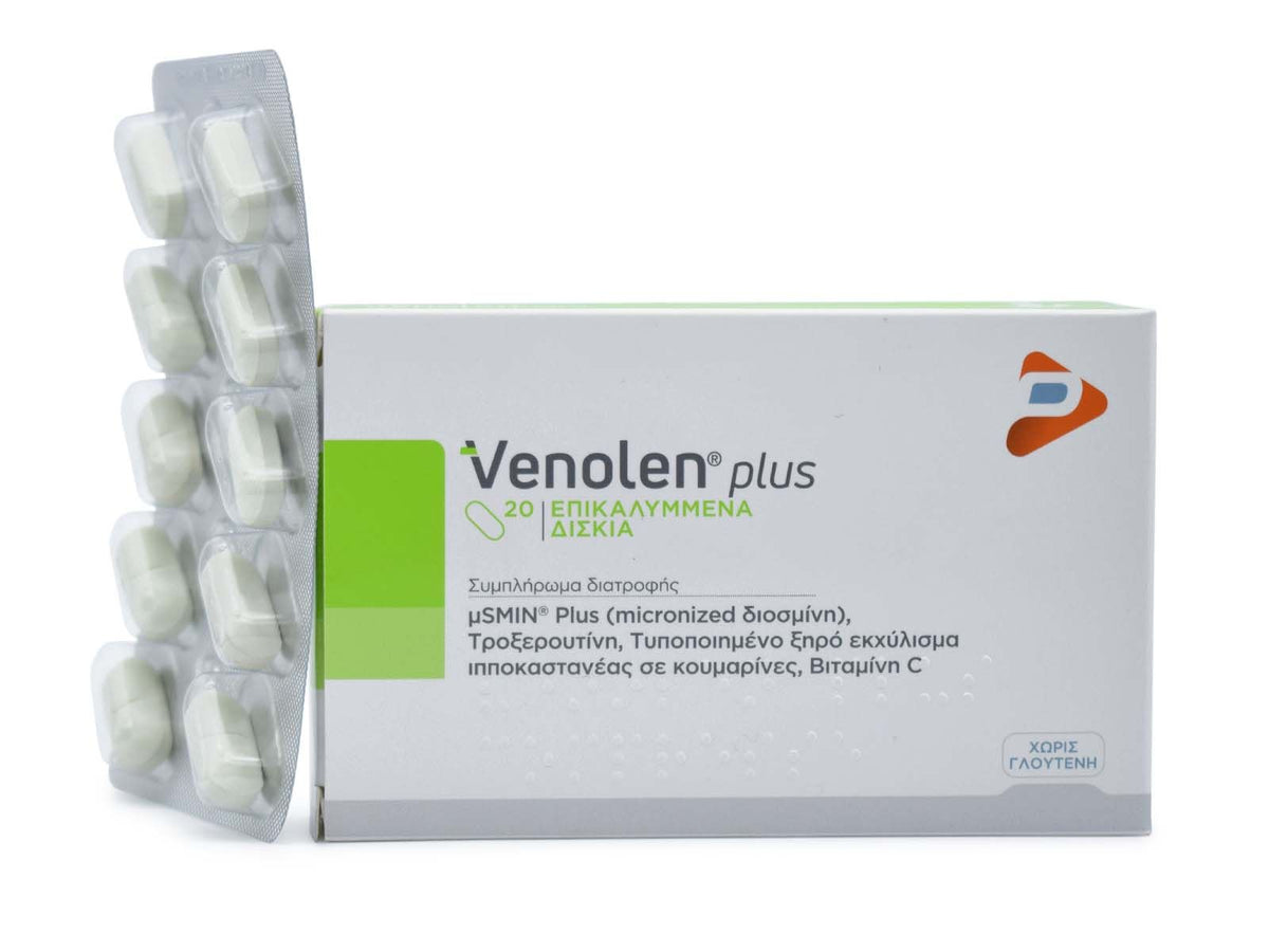 PHARMA LINE Venolen Plus Συμπλήρωμα Διατροφής για την Ανακούφιση των Διογκωμένων Φλεβών και των Αιμορροίδων 20 ταμπλέτες