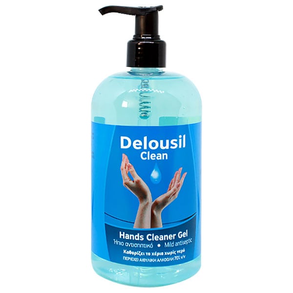 DELOUSIL Hands Cleaner Gel Ήπιο Αντισηπτικό Τζέλ Χεριών, 500ml