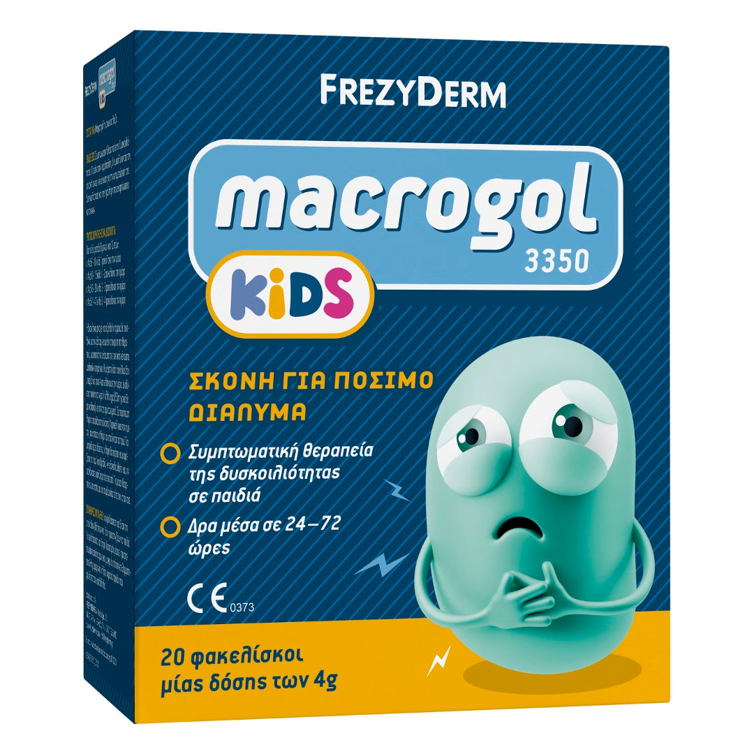 FREZYDERM Macrogol Kids (3350) Σκόνη για Συμπτωματική Θεραπεία Δυσκοιλιότητας σε Παιδιά, 20x4gr