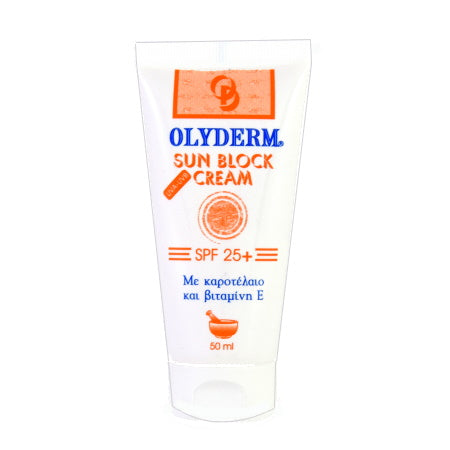 OLYDERM Sun Block SPF25 Αντιηλιακό Προσώπου 50ml