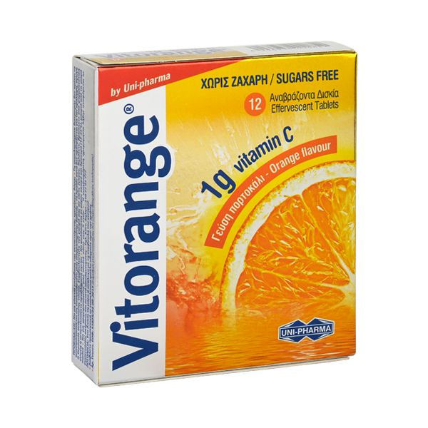 UNI-PHARMA Vitorange Vitamin C 1g 12 eff tabs