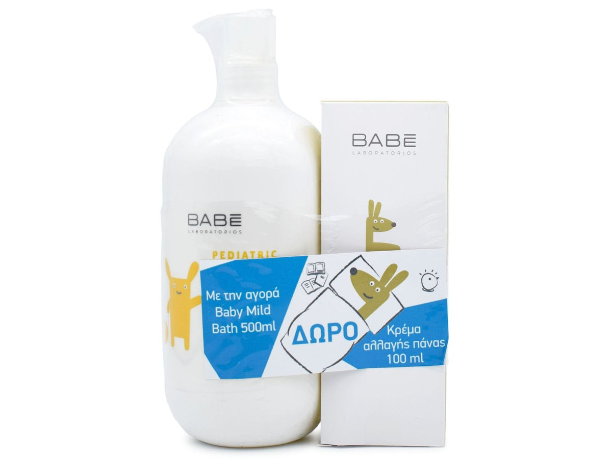 BABE Pediatric Bath Gel 500ml + ΔΩΡΟ Babe -Κρέμα Αλλαγής Πάνας 100ml