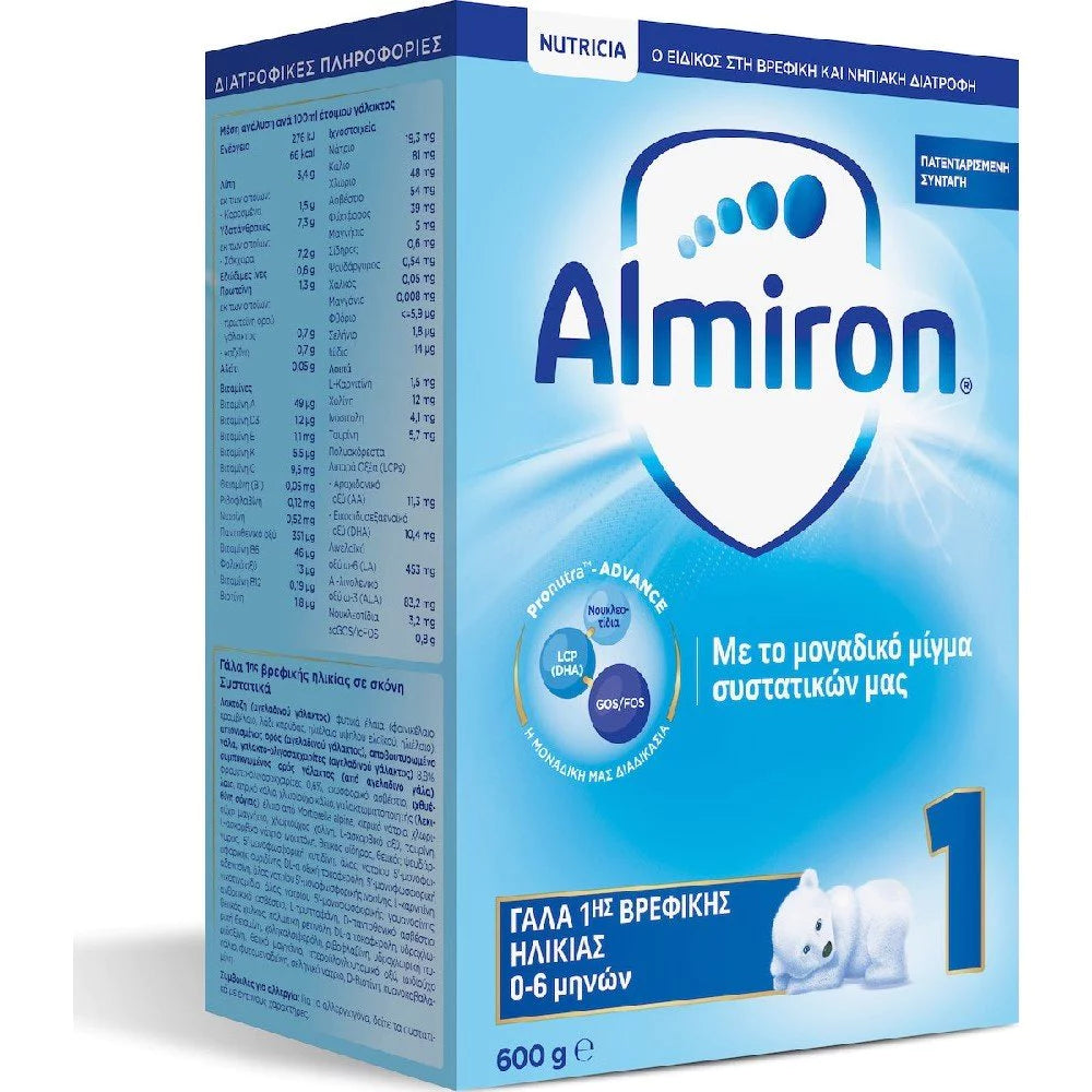 ALMIRON 1 Γάλα 1ης Βρεφικής Ηλικίας 0-6 μηνών, 600g