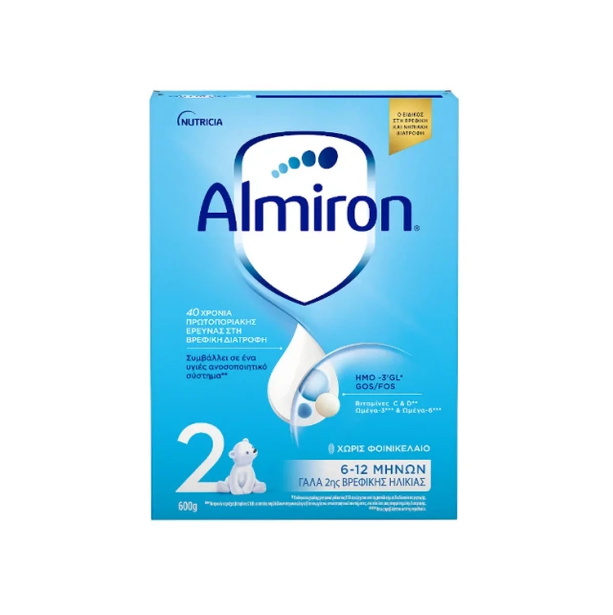 ALMIRON 2 Γάλα 2ης Βρεφικής Ηλικίας 6-12 μηνών, 600g