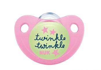 NUK night & day πιπίλα σιλικόνης με θήκη 6-18 m, 1 τμχ