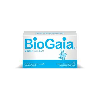 BIOGAIA Gastrus Προβιοτικά Μασώμενα Δισκία με γεύση Μανταρίνι/Μέντα, 30 Chew.Tabs