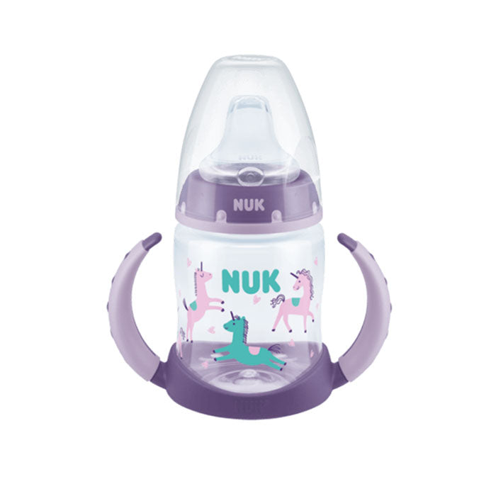 NUK First Choice Εκπαιδευτικό Μπιμπερό με Λαβές για 6-18m+ με Ρύγχος Σιλικόνης και δεικτη θερμοκρασίας 150ml