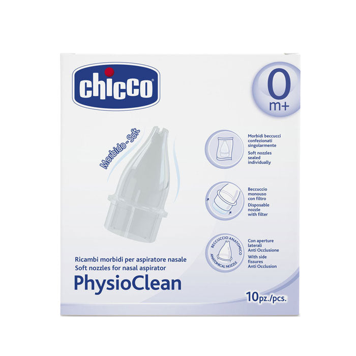 CHICCO Physioclean Ανταλλακτικά Κιτ Αναρρόφησης για τη Μύτη 10τμχ