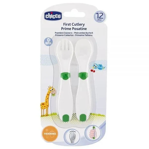 CHICCO First Cutlery - Πρώτα μαχαιροπίρουνα12+